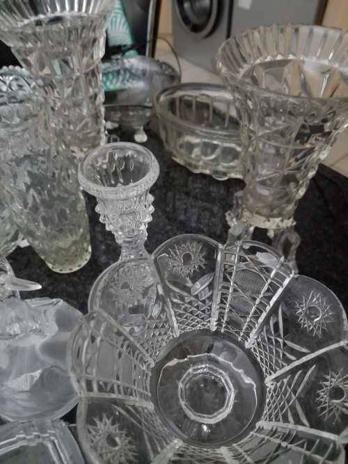 13  Beautiful crystal or just glass.  Good condition, no cracks, no chips will sell as a lot