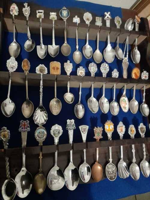 140 Old Souvenir Spoons Collection as a lot