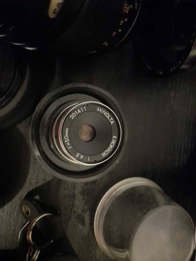 Vintage film camera lenses as is bargain box