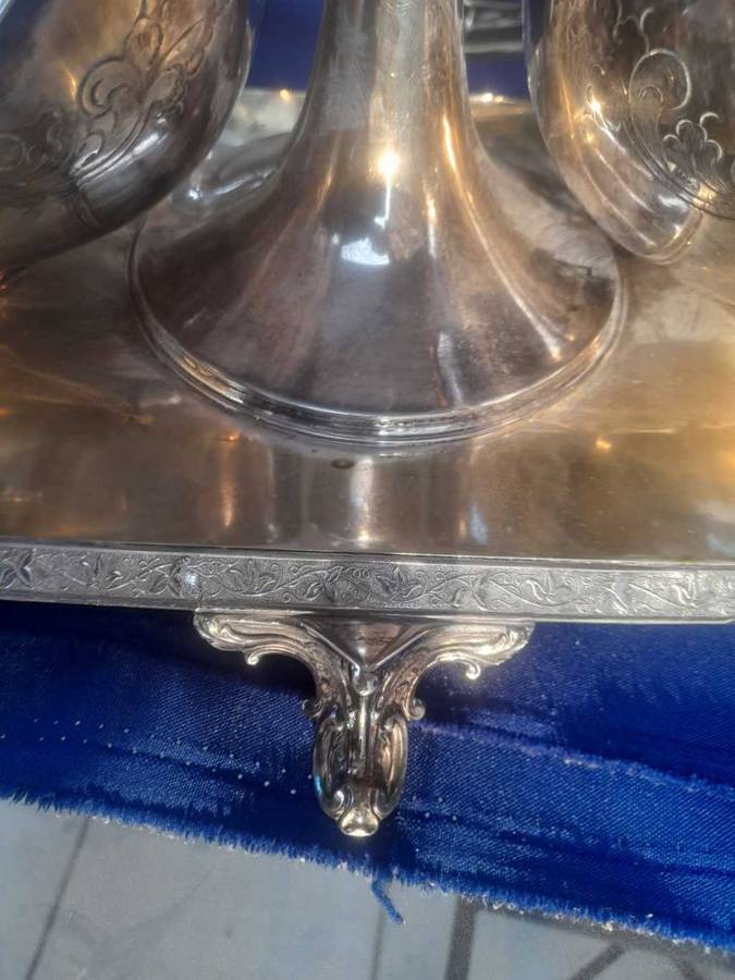 Silver Plate Ware  14 Piece Tea Pot and more one bid for all