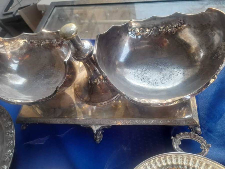 Silver Plate Ware  14 Piece Tea Pot and more one bid for all