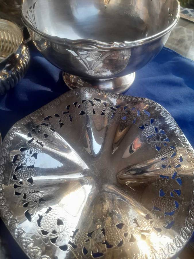 Silver Plate Ware  14 Piece Tea Pot and more one bid for all