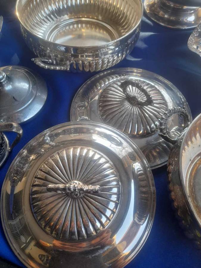 Silver Plate Ware  14 Piece Tea Pot and more one bid for all