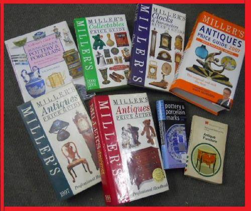 Eight antique reference BOOKS Miller s Antiques Price Guide  and Millers Buyers Guide Clocks & Ba