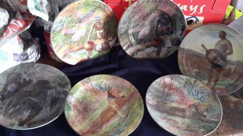Six Royal Doulton South African and Africa Series RACK PLATES  namely 1 x Zulu Warrior and 2 x Zulu