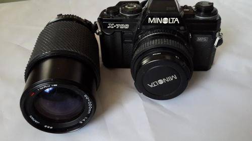 Minolta  35mm SLR Film Camera with  2 LENSES  GOOD WORKING Condtion SHIPPING R45