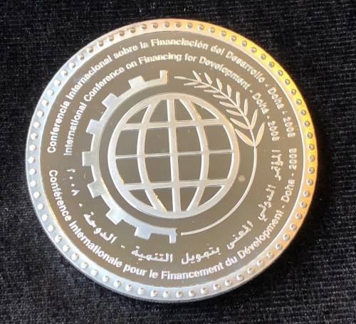 2008 DOHA Large SILVER Medallion