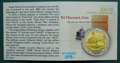 2004 Oom Paul Mint Mark R5 Coin