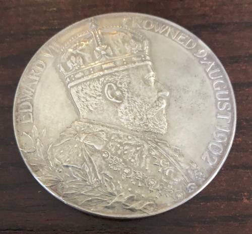 King Edward VII and Queen Alexandra SILVER Medallion (HUGE)