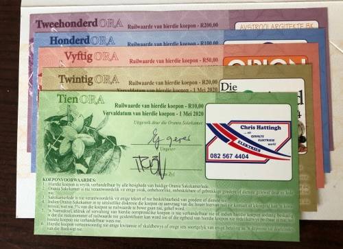 Orania Set of 5 ORA BANKNOTES