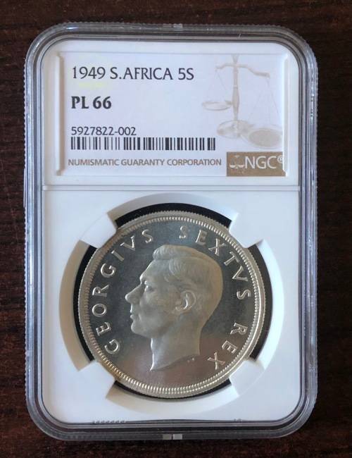 1949 SA SILVER Crown / 5 Shillings (PL66)