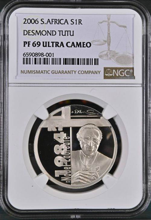 2006 Desmond Tutu SILVER R1 (PF69)