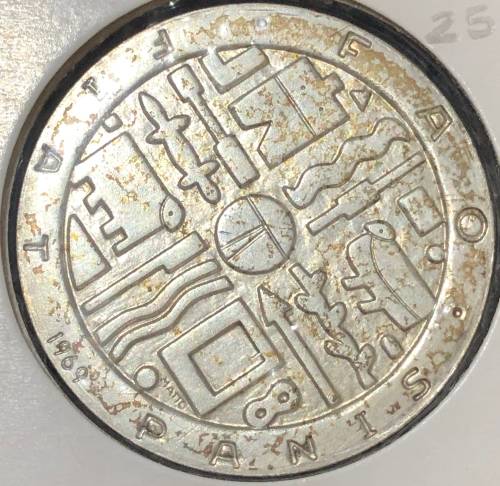 1969 Uruguay 1000 Pesos(.900 SILVER)