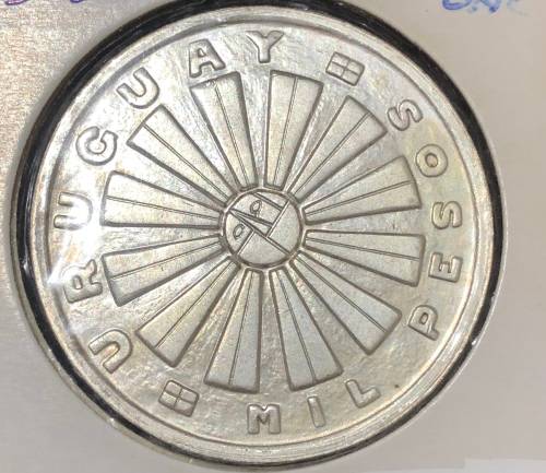 1969 Uruguay 1000 Pesos(.900 SILVER)