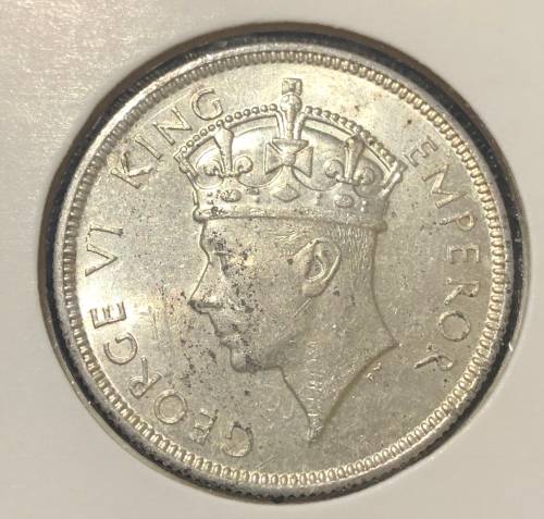 1937 South Rhodesian Silver Two Shilling