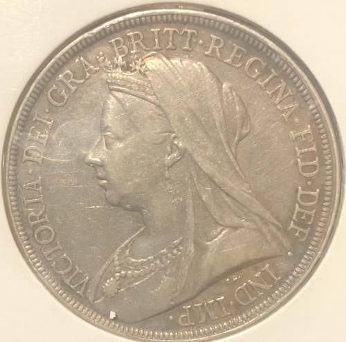 1893 Silver Great Britain Crown.