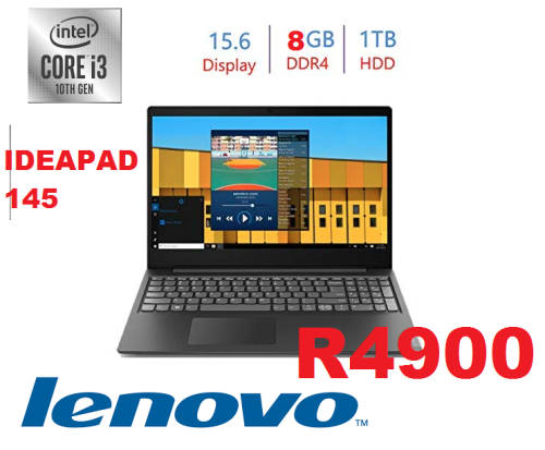 LENOVO IDEAPAD S145 81W8 15.6` LAPTOP | CORE i3 1005G1 10th Gen @ 1.2GHZ | 8GB RAM | 1TB HDD