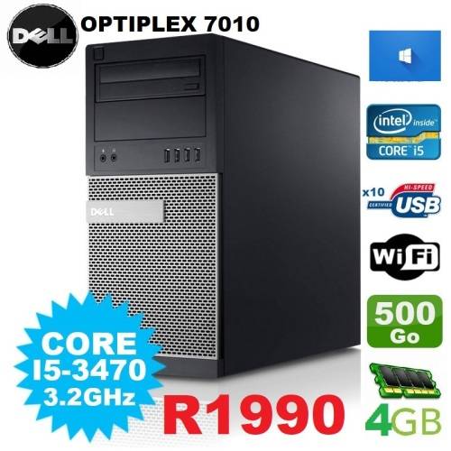 DELL OptiPlex 7010 Core I5-3470 3.2Ghz 4Gig DDR 500GIG HDD DVD Wifi Win 10