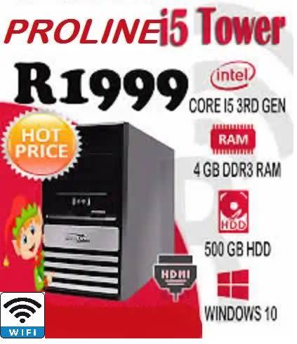 Mecer Proline Intel Core i5 3.0, 500GB HDD, 4GB Ram,DVD-6ch sound-USB-LAN (refurbished)