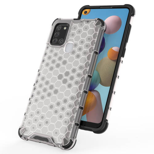 Samsung Galaxy A21S Shockproof Honeycomb Cover - Transparent **Sale**