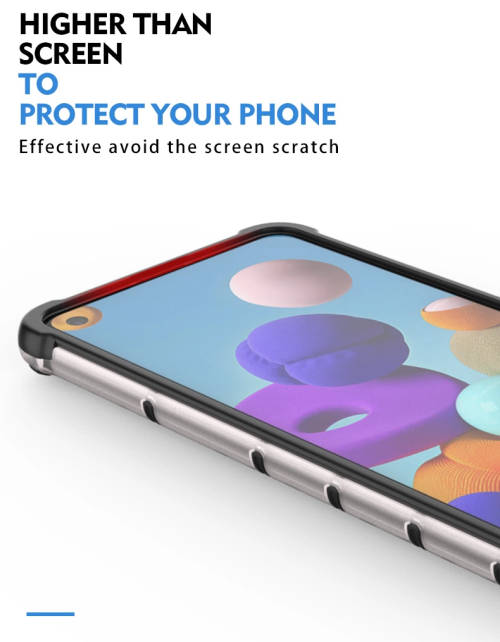 Samsung Galaxy A21S Shockproof Honeycomb Cover - Transparent **Sale**