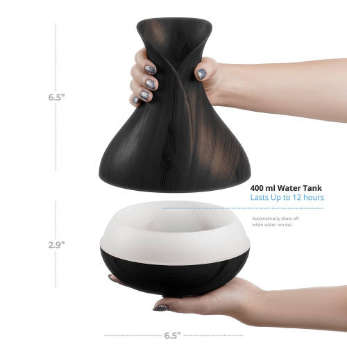 WIFI Control Smart Life Tuya Essential Oil Aromatherapy Ultrasonic Air Diffuser Humidifier (Brown)