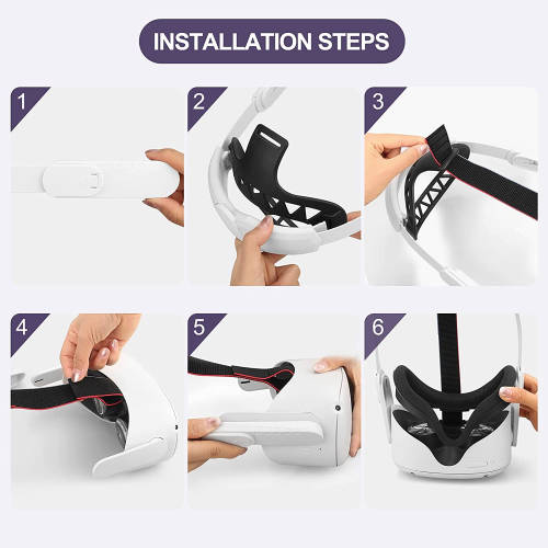 MASiKEN Soft Head Strap for Oculus Quest 2 with Soft Head Back Pad