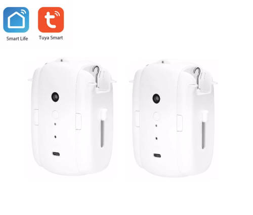 Smart Life Tuya Bluetooth Curtain Robot Motor for Track Rail with Remote Double Opening