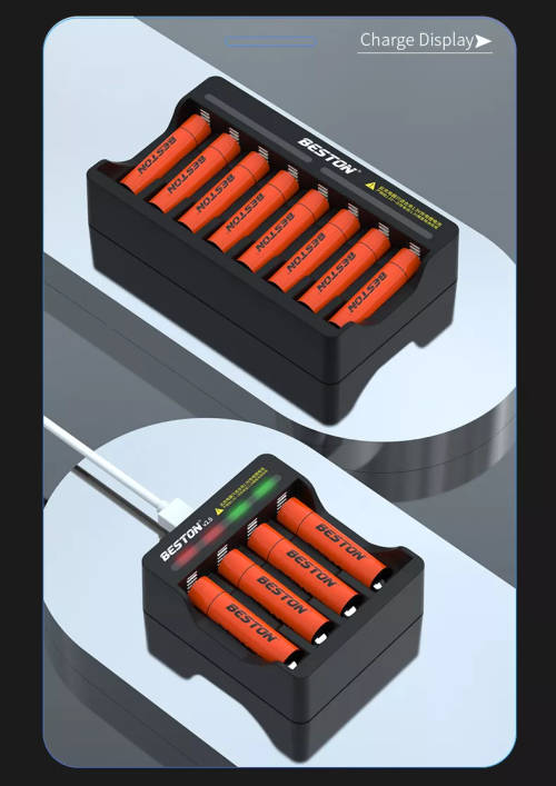 BESTON M7011 Rechargeable Lithium Battery Smart Charger for BESTON AA AAA 1.5V Batteries | 4 Slot