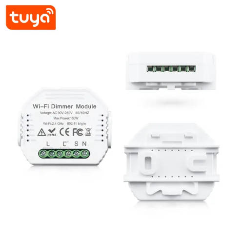 WIFI Control Smart Life Tuya 1CH LED Dimmer Smart Switch (White)