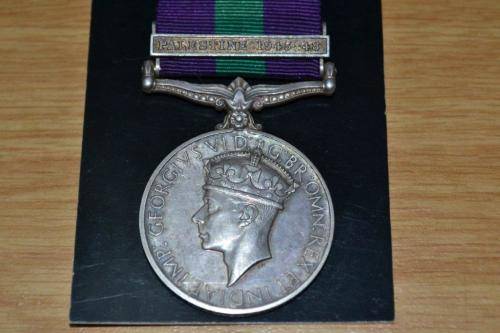 Full Size British GSM Palestine 1945-48 to 3083713 ACI J.B.Carter RAF