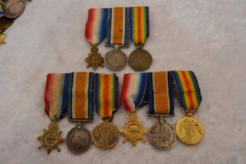 Miniature WWI Trio. Bid per set. 3 Available.