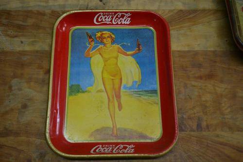 Coca Cola Advertising tin tray 5. NG Kerk fund raiser.