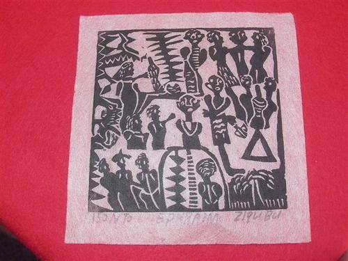 Etching done by Isonto Ephraim Ziqubu