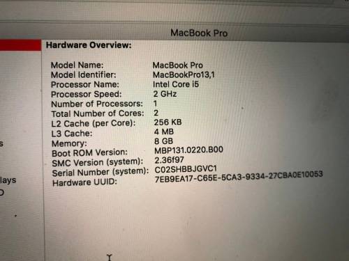 Macbook Pro 13" Space Grey