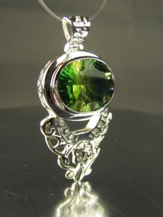 Sterling 925 Silver and Mystic Topaz Pendant