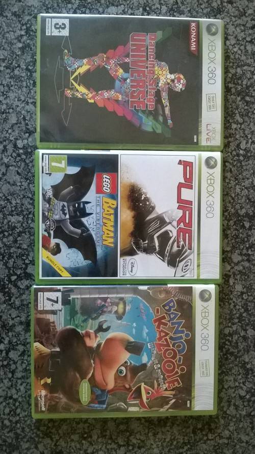 Xbox 360 Kinect Sensor with PSU + Dance Mat for Xbox 360 + 4 Games