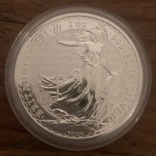 2021 Britannia 1oz Pure Fine Silver Bullion Coin in Capsule