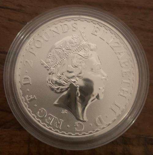 2021 Britannia 1oz Pure Fine Silver Bullion Coin in Capsule