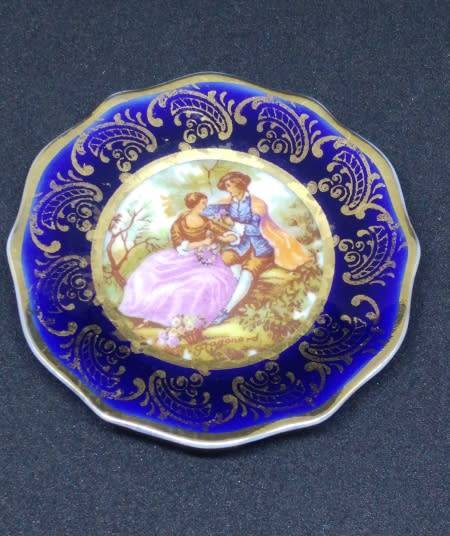 2 Beautiful Limoges (French) small decorated plates