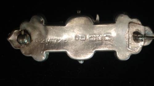 Victorian solid silver sweetheart brooch Thistle and holding hands rare circa 1893