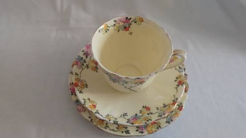 Flower power Crown Staffordshire Tea Trio