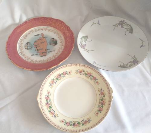 Lovely Festive 3 cake plate collection England, China and France