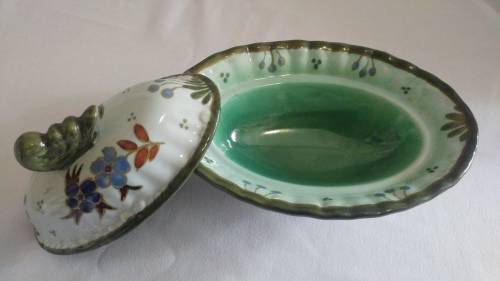 Very Rare and Beautiful Gouda Butter dish Camelia 1953