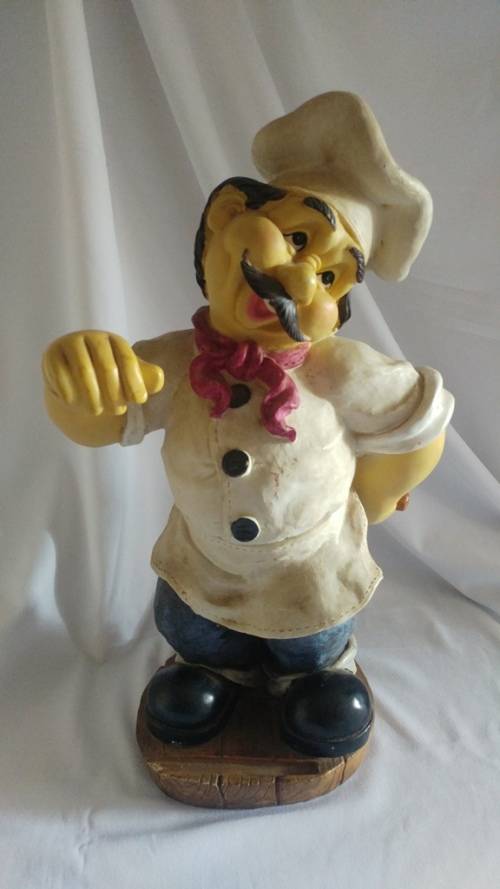 Large Chef statue Bistro Kitchen décor