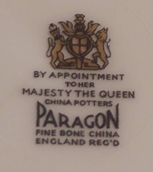 Elegant Paragon Pink, purple flower design fine bone China Tea Trio
