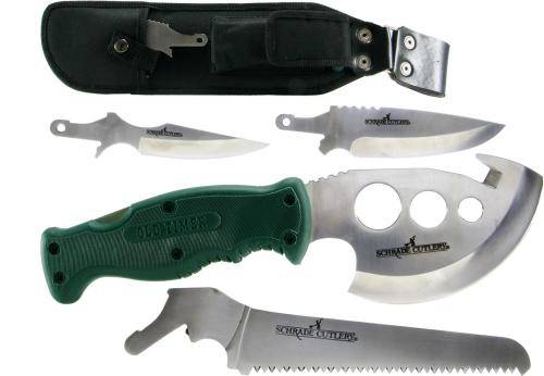 ***Schrade SCAMP5 4 Piece Adjustable Camping/Hunting Knife Set***