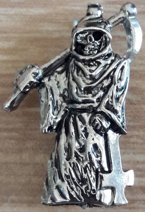 GRIM REAPER METAL BADGE