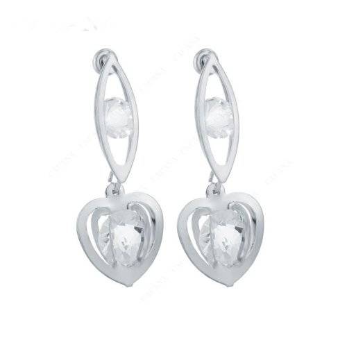 Stud Long Earrings For Women Oval And Sector Round No.A876     (K6828)