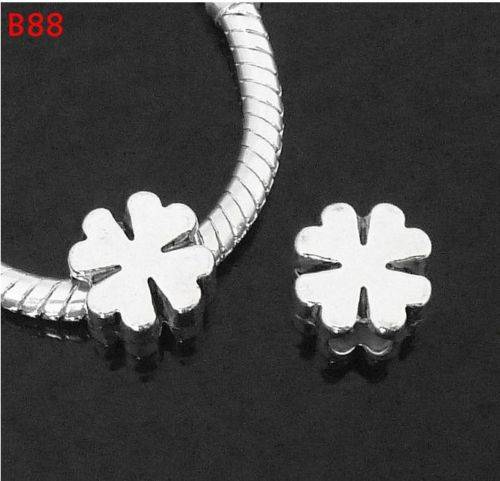 New Sell 1 pcs Tibetan Silver Plum flower Beads Fit Charms Bracelet C137